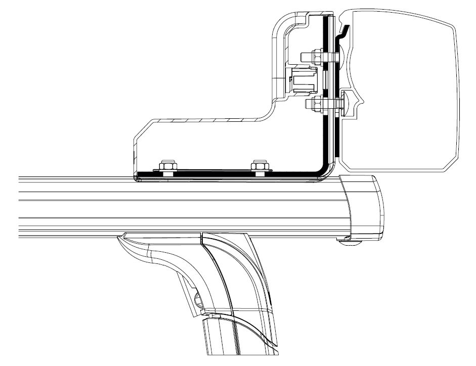 Thule Adadpter für  3200 montiert auf Dachträger